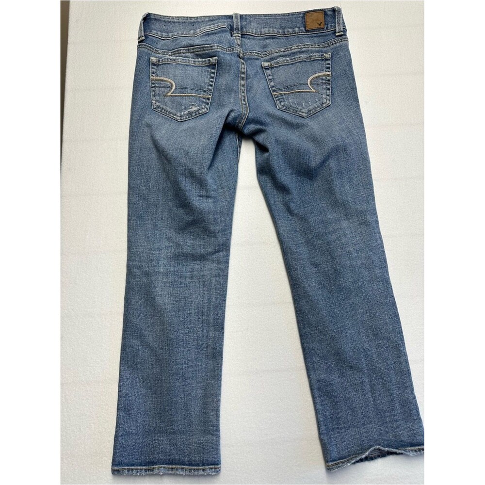 American Eagle Artist Crop Jeans Women’s 6 Low Rise Distressed Y2K - Picture 2 of 4